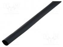 Heat shrink sleeve, glued, 2  1, 3.2mm, L  1000mm, black, -55....125C