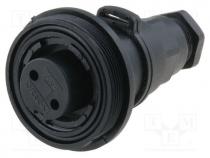 Connector  circular, plug, female, PIN  2, Buccaneer Standard, IP68