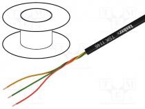 Wire  headset, stranded, 3x0,04mm2, OFC, Shielding  unshielded