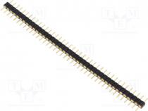 Pin header, pin strips, male, PIN  40, straight, 2.54mm, THT, 1x40