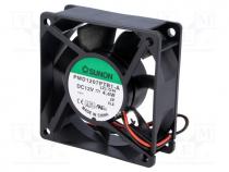 Fan  DC, axial, 12VDC, 70x70x25mm, 83.25m3/h, 45dBA, ball bearing