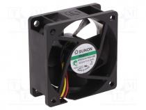 Fan  DC, axial, 24VDC, 60x60x25mm, 45.63m3/h, 27dBA, Vapo, 5200rpm