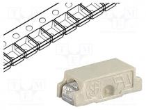 Fuse  fuse, quick blow, 2A, 63VAC, 63VDC, SMD, 7.4x3.1x2.6mm, OMF 63