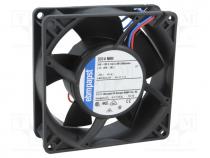 Fan  DC, axial, 24VDC, 92x92x32mm, 107m3/h, 42dBA, ball bearing