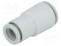 Push-in fitting, straight,reductive, -1÷10bar, Øout  8mm, -5÷60C