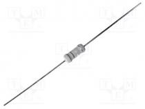 Resistor  metal oxide, THT, 2.7, 2W, 5%, Ø5x12mm, axial