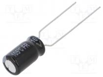Capacitor  electrolytic, low impedance, THT, 68uF, 35VDC, 20%