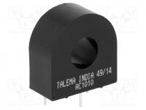 Current transformer, AC, Iin  10A, 100, 10mVA, C  15.24mm, D  7.62mm