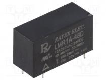 Relay  electromagnetic, SPST-NO, Ucoil  48VDC, 12A/250VAC, 12A