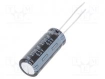 Capacitor  electrolytic, low impedance, THT, 1800uF, 16VDC, 20%