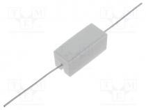 Resistor  power, cement, THT, 300, 5W, 5%, 9.5x9.5x22mm