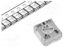 Potentiometer  mounting, single turn, 10k, 250mW, SMD, 20%