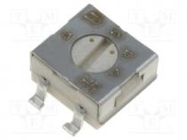 Potentiometer  mounting, single turn,horizontal, 500k, 250mW