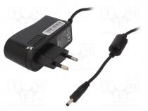 Power supply  switched-mode, voltage source, 5VDC, 2A, 10W, plug