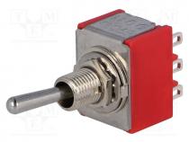 Switch  toggle, Pos  2, 3PDT, ON-ON, 2A/250VAC, 5A/28VDC, -35....80C