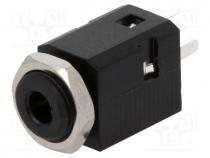 Socket, Jack 3,5mm, female, stereo, No.of term  4, THT