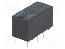 Relay  electromagnetic, DPDT, Ucoil  12VDC, 0.5A/125VAC, 2A/30VDC