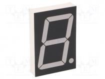 Display  LED, 7-segment, 45mm, 1.8", No.char  1, red, 45....90mcd, anode