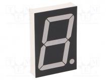 Display  LED, 7-segment, 45mm, 1.8", No.char  1, red, 45÷90mcd, anode