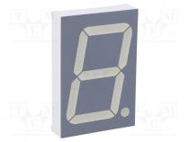 Display  LED, 7-segment, 44.5mm, 1.8", No.char  1, red, 26....75mcd