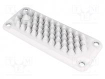 Multigate grommet, light grey, Holes no  51, -40....100C, UL94V-0