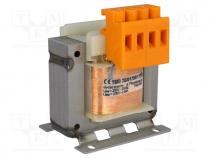 Transformer  mains, 20VA, 230VAC, 230V, Leads  terminal block, IP00