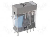 Relay  electromagnetic, DPDT, Ucoil  24VDC, 5A/250VAC, 5A/30VDC