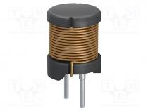 Inductor  wire, THT, 22uH, 2.3A, 55m, 10%, Ø9.5x10.5mm, Pitch  5mm