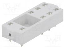 Socket, PIN  8, 8A, 250VAC, RMB841,RMB851, Mounting  PCB, -40....70C