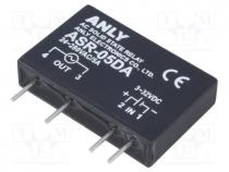 Relay  solid state, Ucntrl  3÷32VDC, 5A, 24÷280VAC, THT, SIP