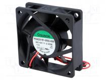 Fan  DC, axial, 12VDC, 60x60x20mm, 46.72m3/h, 39dBA, ball bearing