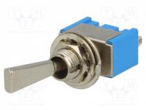 Switch  toggle, Pos  2, SPDT, ON-ON, 3A/250VAC, Leads  for soldering