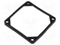 Mounting gasket, Ømount.hole  5mm, black, Shore hardness  40