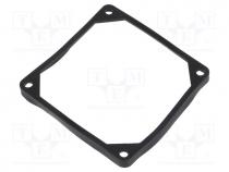 Mounting gasket, Ømount.hole  5mm, black, Shore hardness  40