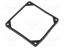 Mounting gasket, Ømount.hole  5mm, black, Shore hardness  40