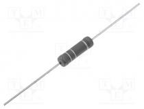 Resistor  power metal, THT, 27, 3W, 5%, Ø5.2x19.5mm, 250ppm/C