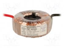 Transformer  toroidal, 60VA, 230VAC, 22V, Leads  cables