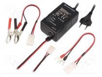 Charger  for rechargeable batteries, acid-lead, 1A, 7....20Ah