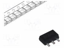 IC  voltage regulator, linear,fixed, 5V, 0.1A, SOT89, SMD, 4%