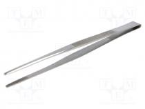Tweezers, 240mm, Blades  straight, Blade tip shape  rounded