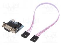 Module  converter, RS232/TTL, 3.3....5VDC, MAX3232, 33x32x16mm