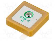 Antenna, GPS, RHCP, 50, 15x15x40mm, ceramics, -40....105C, 1.575GHz