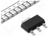 IC  voltage regulator, LDO,fixed, 3.3V, 0.8A, SOT223, SMD, 4%