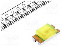 LED, SMD, 1206, white cold, 260mcd, 130, 20mA, 2.8....3.8V, Front  flat