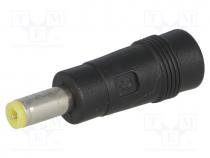 Adapter, Out  5,5/2,5, Plug  straight, Input  5,5/2,1, 7A