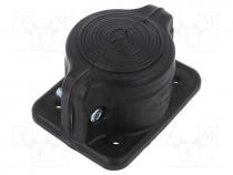 Grommet, black, Holes no  1, -40÷90C, 8÷67mm, IP55