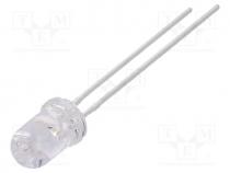 LED, 5mm, blue, 3800÷5500mcd, 15, 20mA, 2.8÷4V, Front  convex