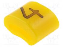 Markers for cables and wires, Label symbol  4, 1.1....2.5mm, H  3mm