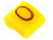 Markers for cables and wires, Label symbol  0, 1.1....2.5mm, H  3mm