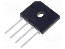 Bridge rectifier  single-phase, Urmax  600V, If  10A, Ifsm  150A